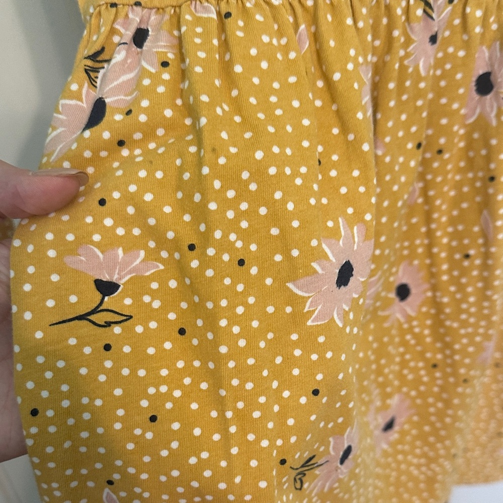 Carter's Mustard Floral Kids Dress size 7 - Picture 2 of 5